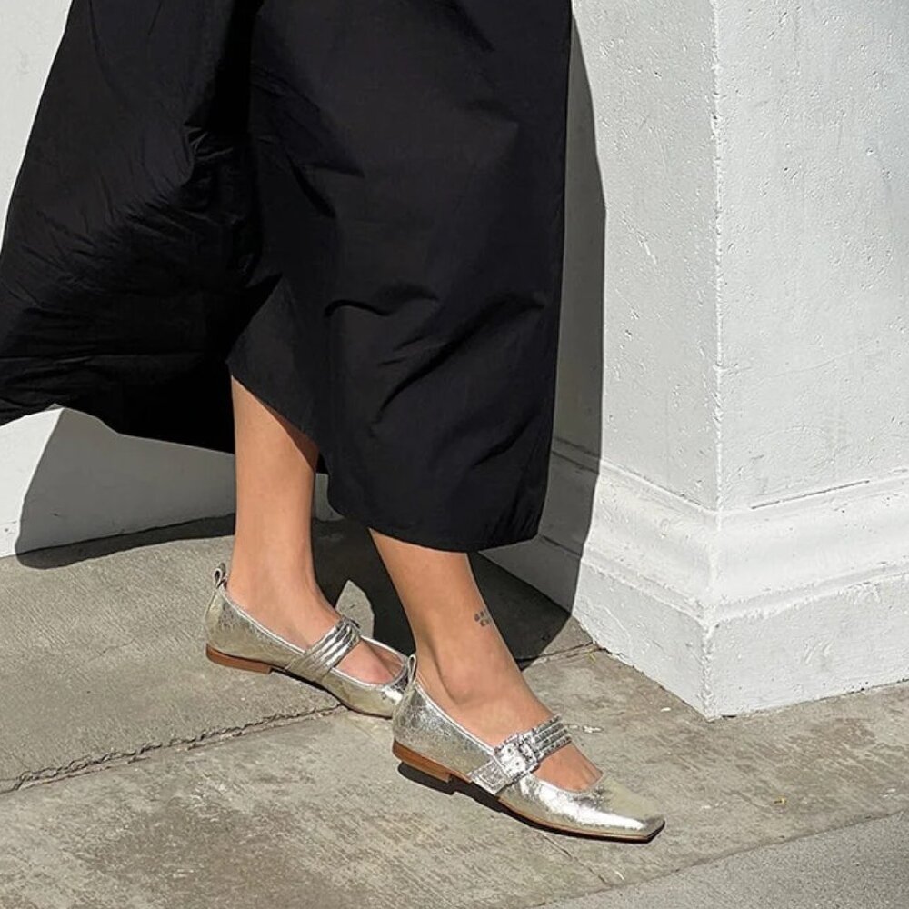 NWOB Anthropologie Dolce Vita Arora Buckled Mary Jane Square Toe Ballet Flats 12 - Picture 4 of 14